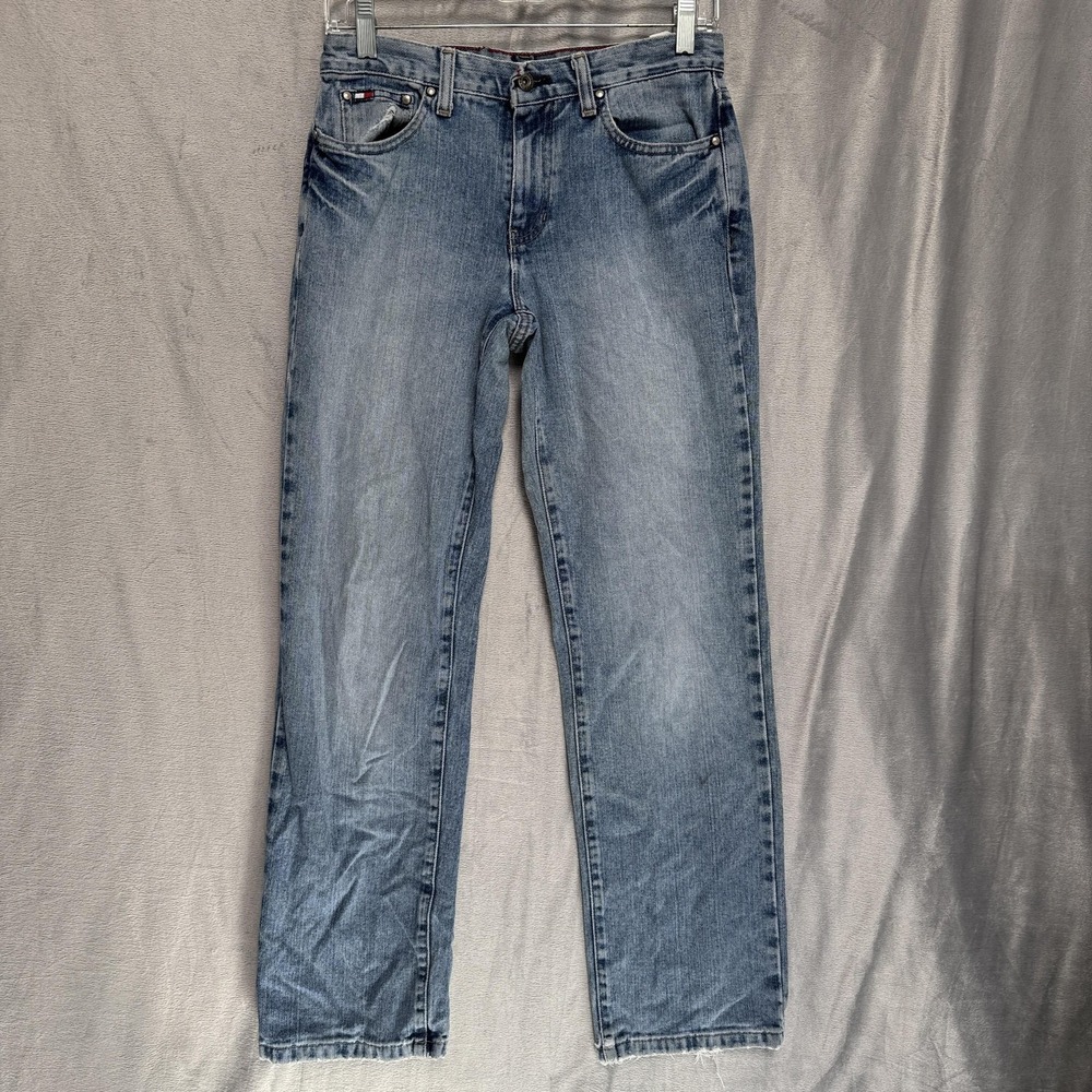 Tommy Hilfiger Jeans Womens 2 Blue Boyfriend Mid Rise Relaxed Straight‎ Denim